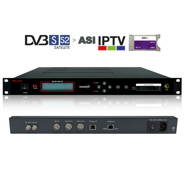 TSR-01CI - DVBS-S2 > ASI - SD/ HD IRD (CI), TSR-01CI - DVBS-S2